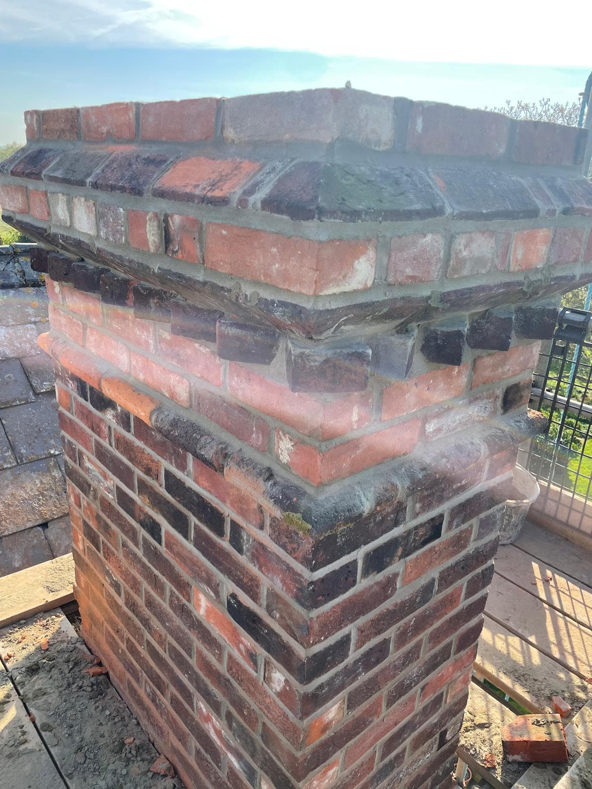 Older brickwork carefully repointed to extend its life