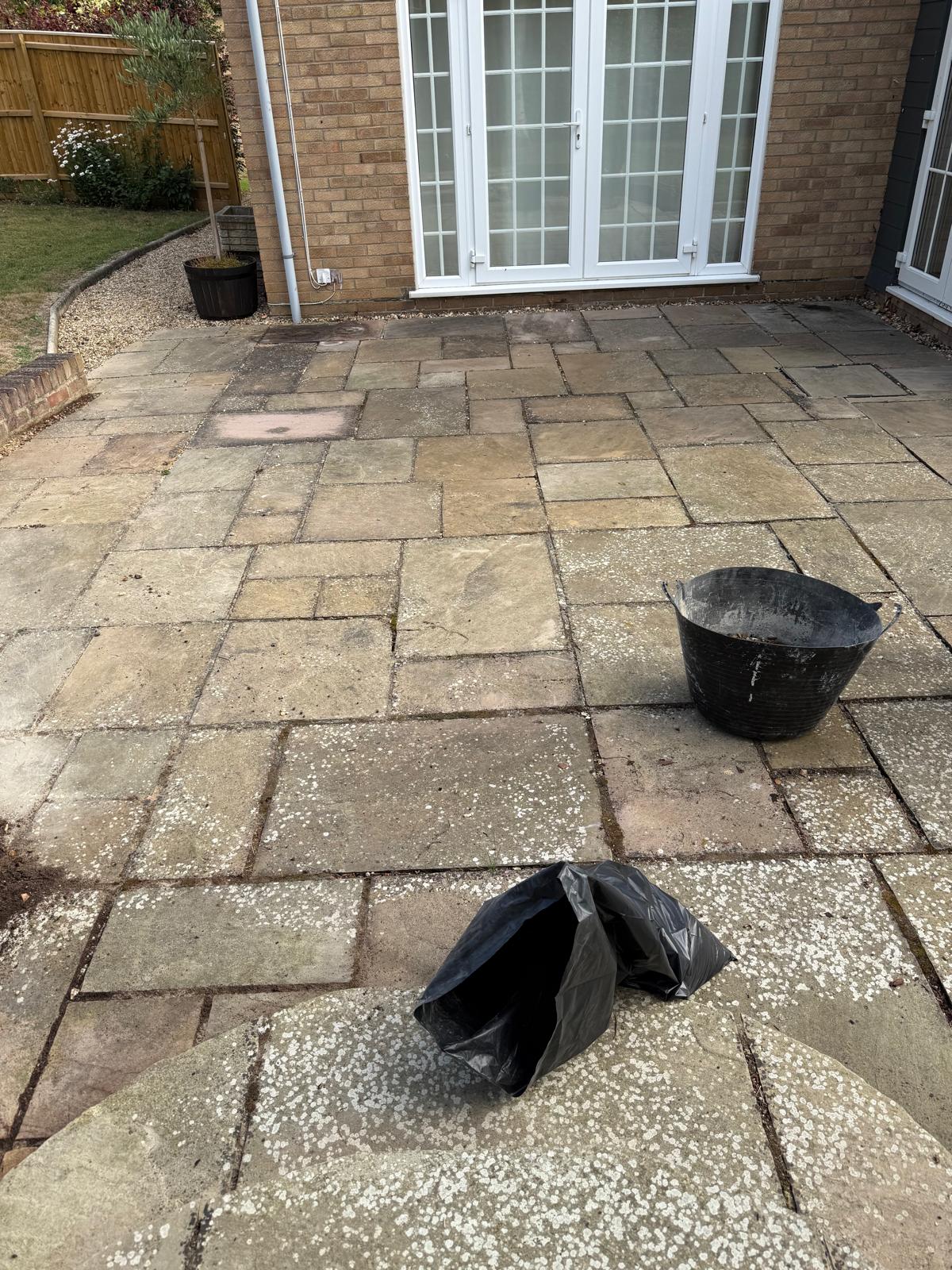 Before and after of a flintwork project